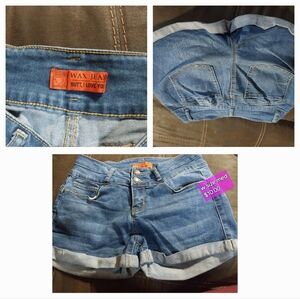 Wax Jean Women's Rolled Cuff Denim Shorts